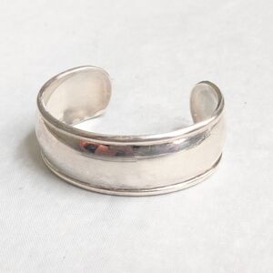 Vintage Sterling Silver Cuff Bracelet 6" Mexico